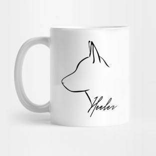 Proud Heeler profile dog lover gift Mug